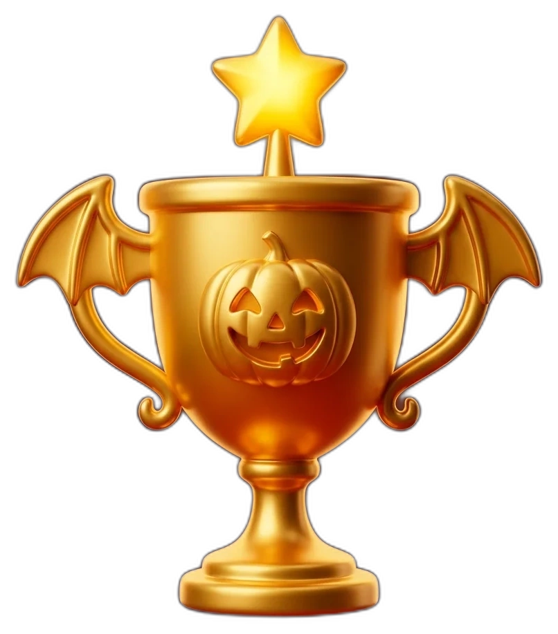 Trofeo dorado 3D concurso oficial Dulce Halloween